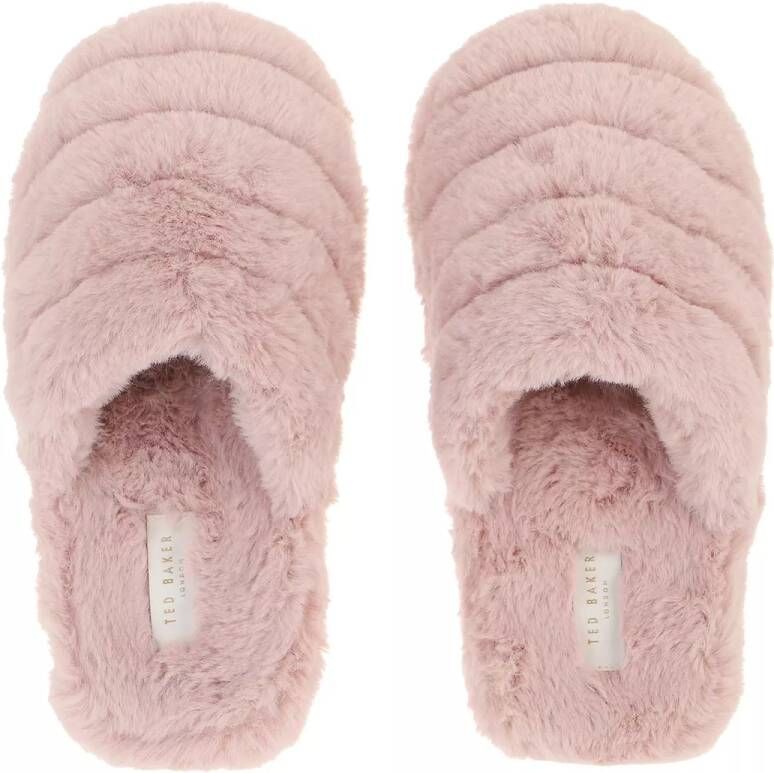 Ted Baker Slippers LOPSEY Faux Fur Mule Slipper in poeder roze