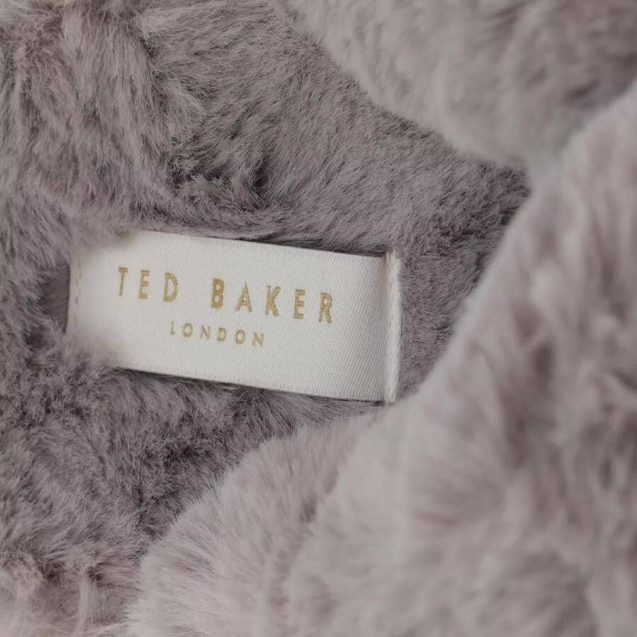 Ted Baker Slippers Lopply Faux Fur Cross Over Slipper in grijs