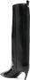 The Attico Boots Knee-High Black Leather Boots With Pointed Toe in zwart - Thumbnail 1