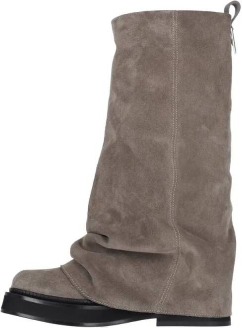 The Attico Boots "Robin" Combat Boots – Taupe in bruin