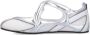 The Attico Floor 01 Flat Ballet Shoes – White in wit - Thumbnail 1