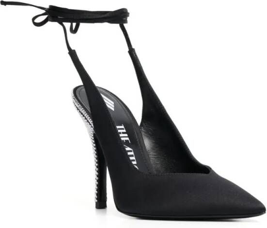 The Attico Hoge hakken Venus 110Mm Tie-Ankle Pumps in zwart