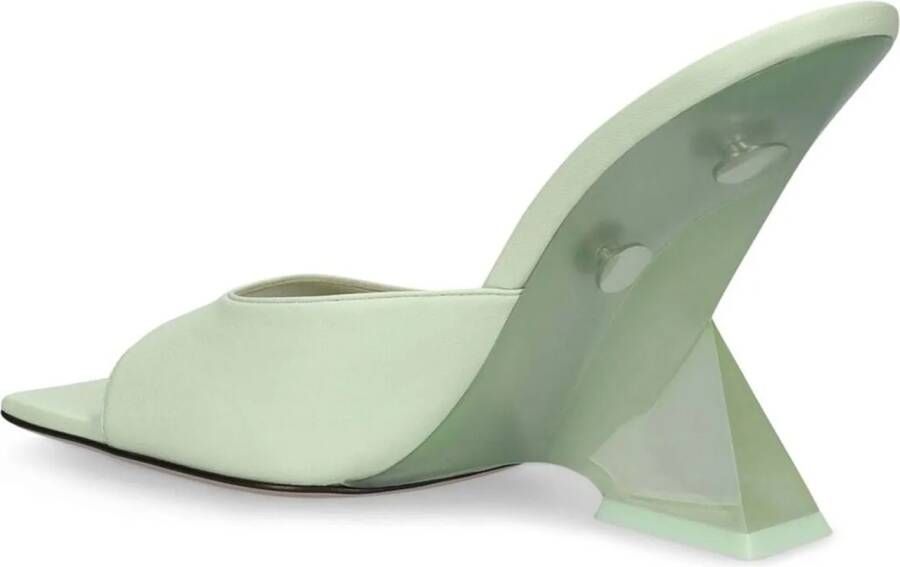 The Attico Sandalen Cheope 105 Leather Sandals in groen