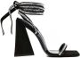 The Attico Sandalen Isa 115Mm Embellished Leather Sandals in zwart - Thumbnail 1