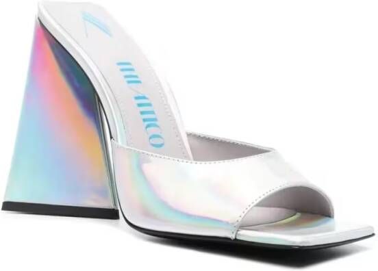 The Attico Slippers & Mules Devon 115Mm Mule in zilver