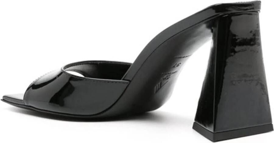 The Attico Hoge hakken Mini Devon Patent Leather Mules in zwart - Foto 2