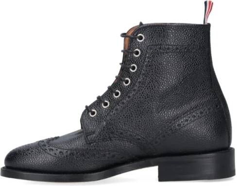 Thom Browne Boots Brogue Detail Boots – Black in zwart