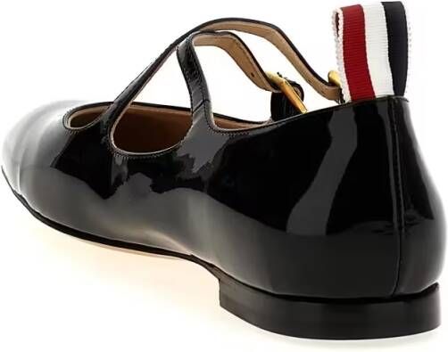 Thom Browne 'Thom John' Ballet Flats in zwart