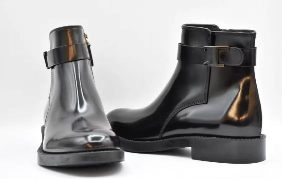 TOD'S Boots Black Lace Boots in zwart