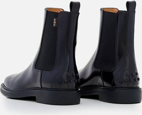 TOD'S Boots Leather Chelsea Boots in zwart