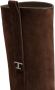 TOD'S Boots Long Brown Leather Boots With Strap Detail in bruin - Thumbnail 2