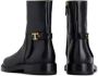 TOD'S Boots Minimalist Black Ankle Boots With Gold Accent in zwart - Thumbnail 1