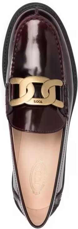 TOD'S Brown Leather Moccasins in bruin