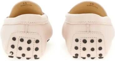 TOD'S Calfskin Leather Loafers in beige