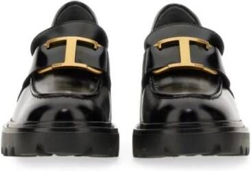 TOD'S Calfskin Leather Loafers in zwart