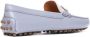 TOD'S Classic White Moccasin Flat Shoes With Rubber Stud in wit - Thumbnail 1