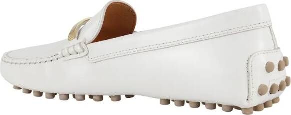 TOD'S Glossy Leather Moccasins in wit