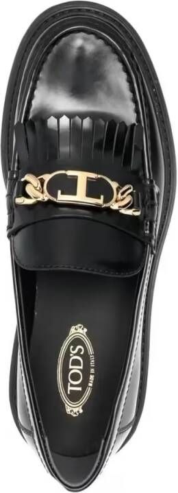 TOD'S Gomma Pes Loafers in zwart