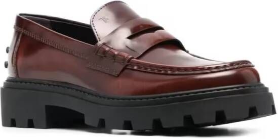 TOD'S Gomma Pesante Loafers in bruin