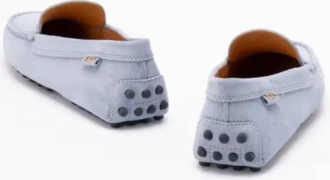 TOD'S `Gommino` Driving Shoes In Suede in blauw