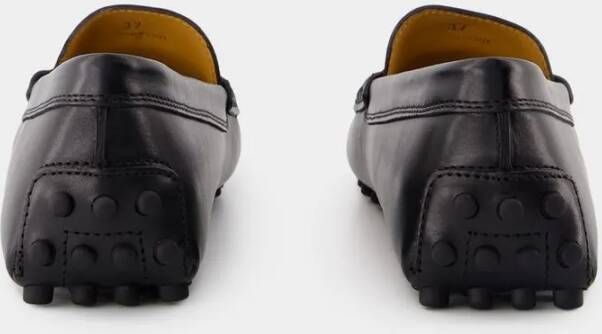 TOD'S Gommino Loafer Rubber Black in zwart
