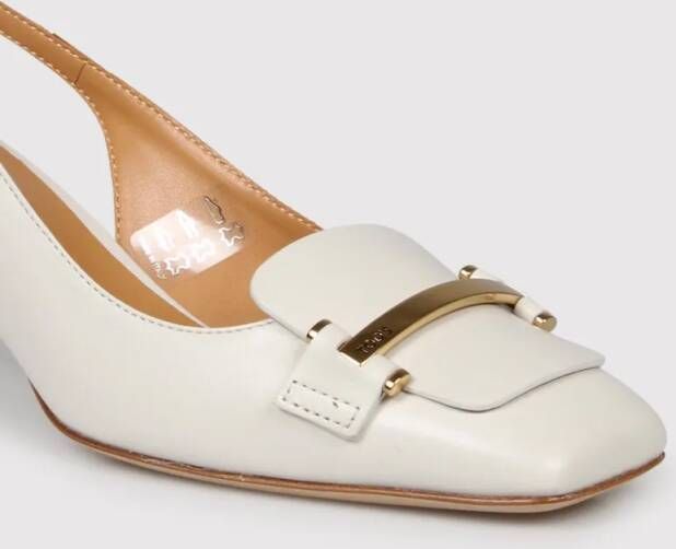 TOD'S Hoge hakken Barretta Slingback in wit