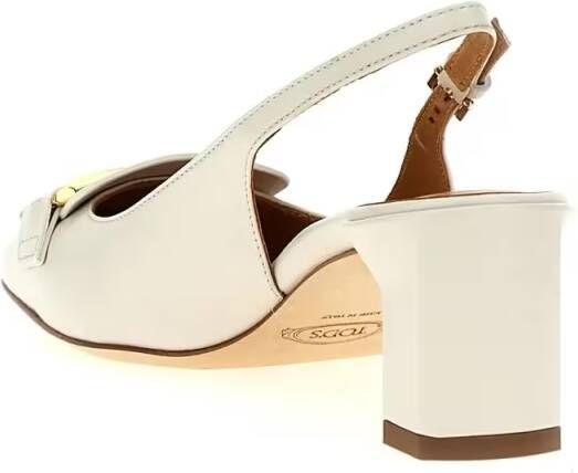 TOD'S Hoge hakken 'Cuoio T' Slingback in beige