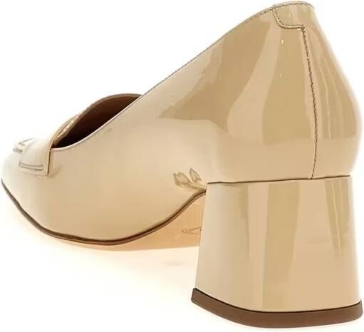 TOD'S Hoge hakken Patent Leather Pumps in beige