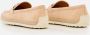 TOD'S Leather And Raffia Moccasins With Signature Gromme in beige - Thumbnail 1