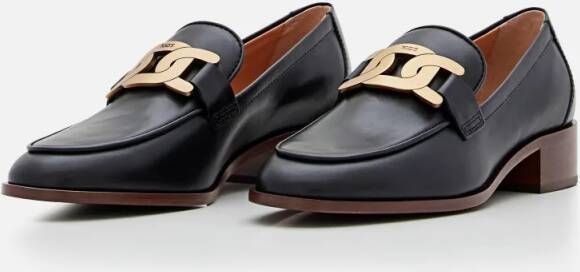 TOD'S 35mm Leather Loafers in zwart