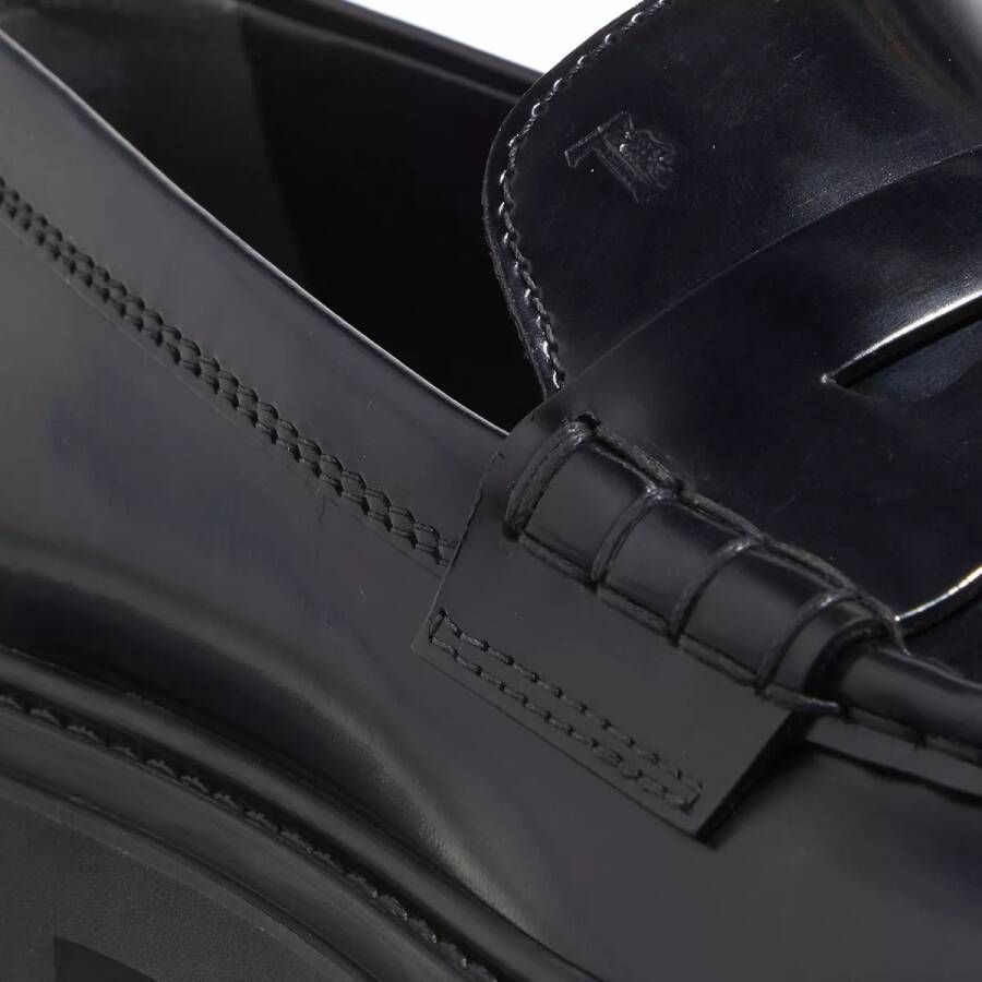 TOD'S Loafers & ballerina schoenen Penny-Slot Loafers Leather in zwart