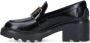 TOD'S Low-Top Sneakers Black Leather Buckle Moccasins – Black in zwart - Thumbnail 1