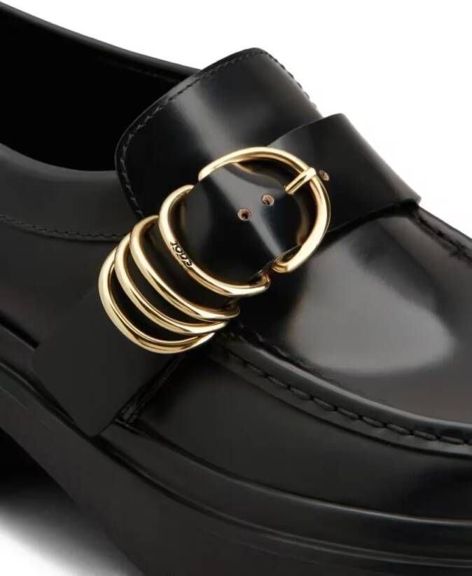 TOD'S Low-Top Sneakers Black Sneakers With Buckle-Strap Fastening in zwart