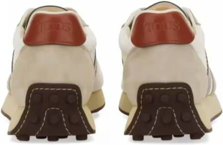 TOD'S Low-Top Sneakers Leather And Fabric Sneakers in beige