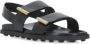 TOD'S Sandalen Black Leather Sandals in zwart - Thumbnail 1
