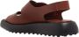 Santoni Boots Leather midheel brogue sock boot in bruin - Thumbnail 2