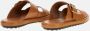 TOD'S Sandalen Leather Sandals With Gold Buckle Closure in bruin - Thumbnail 1