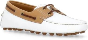 TOD'S White Leather Loafers in wit