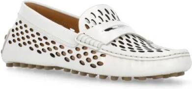 TOD'S White Leather Loafers in wit