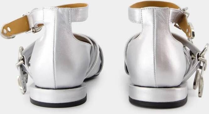 Toga Pulla Ballerinas Aj926 Leather Silver in zilver