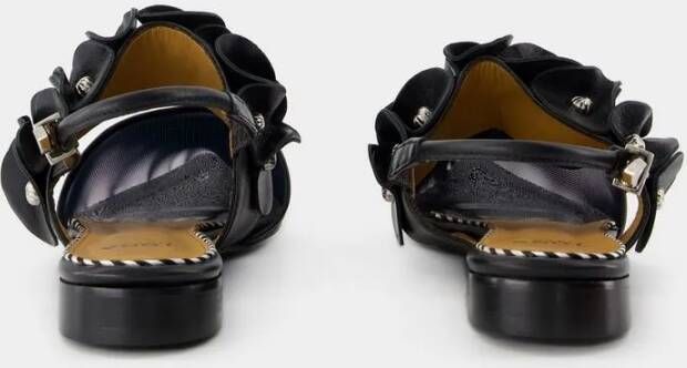 Toga Pulla Slingbacks Aj1398 Leather Black in zwart