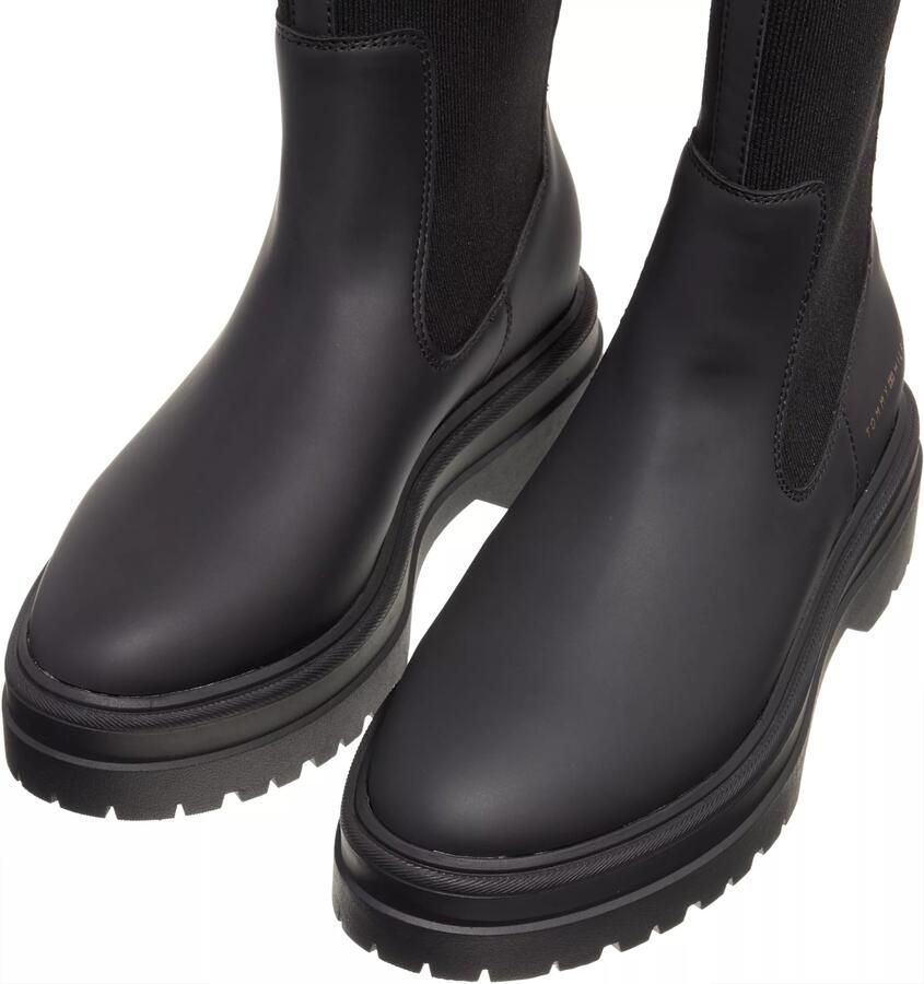 Tommy Hilfiger Boots zonder sluiting FEMININE SEASONAL UTILITY BOOT met brede stretchinzet bij de schacht - Foto 9