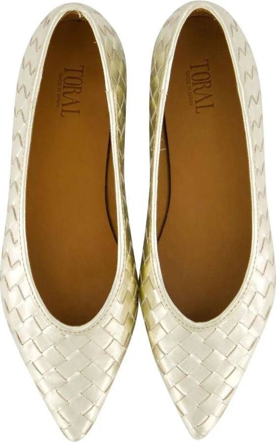 Toral Ballerinas Dames Magda Loafer Metallic Goud in staalgrijs
