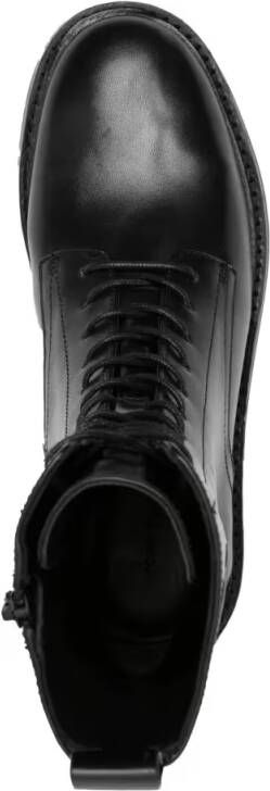 TORY BURCH Boots Double T Combat Boot in zwart