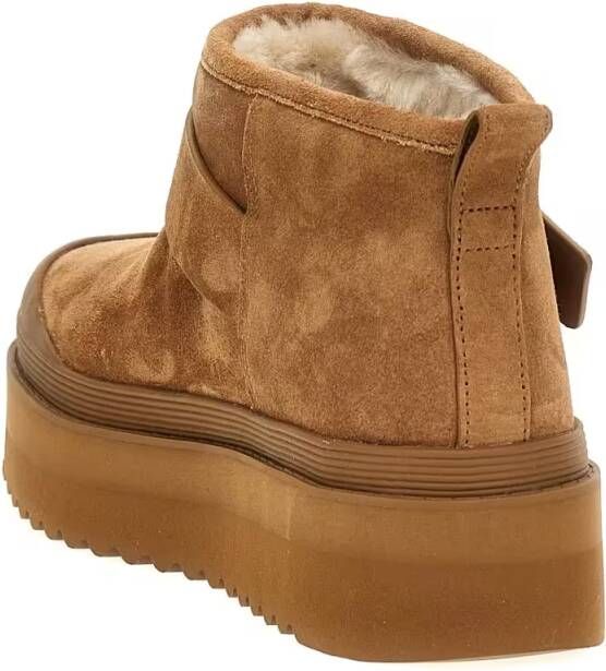 TORY BURCH Boots Mellow Shearling Platform' Ankle Boots in bruin