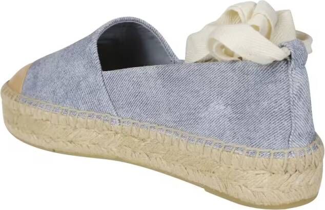 TORY BURCH Cap-Toe Espadrille With Woven Jute Sole in blauw