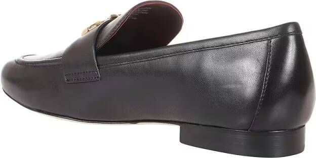 TORY BURCH Eleanor Leather Loafers With Gold Accent in zwart