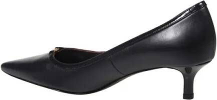 TORY BURCH Hoge hakken Double T Buckle Kitten Heel Pump 45Mm in zwart