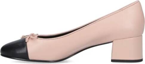 TORY BURCH Hoge hakken Pink Hammered Leather Bow Pumps – Pink in roze