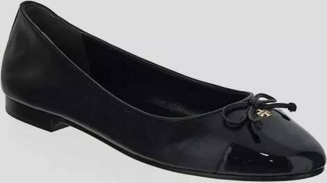 Tory Burch Zwarte ballerinaschoenen met strikdetails - Foto 8